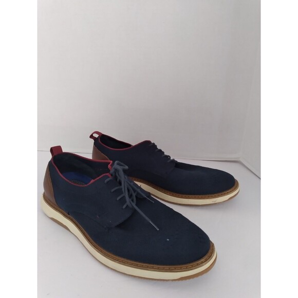 Navy Blue Oxford Dress Shoes Casual Lace Up Comfort‎ Sole Men\'s main image 4
